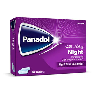 Panadol Night Tablets 500mg + 25mg – Relieve Bedtime Pain & Migraines