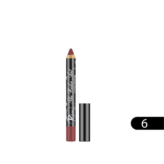 Rivaj Lipstick Pencil Shade 6 Pale Violet Red - Smooth Precise Lip Liner