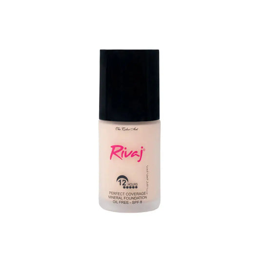 Rivaj Perfect Coverage Mineral Foundation Shade 1 - Flawless Full Coverage for Light Skin Tones