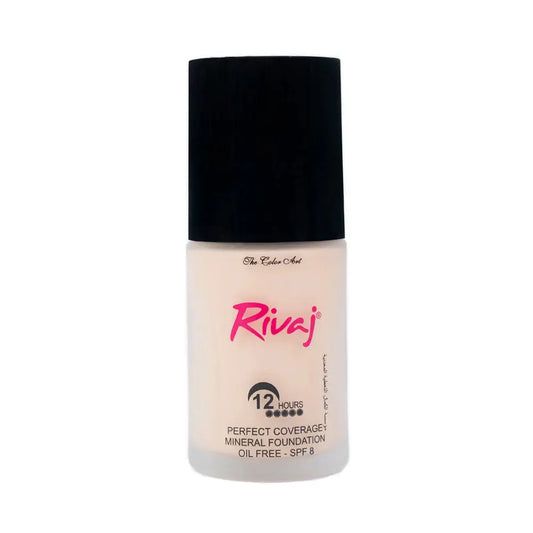Rivaj Perfect Coverage Mineral Foundation Shade 4 – Full Coverage Matte Foundation for Medium Skin Tones