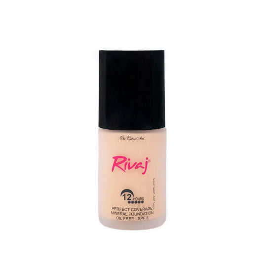 Rivaj Perfect Coverage Mineral Foundation Shade 6 – Oil Free Matte Foundation for Oily Skin