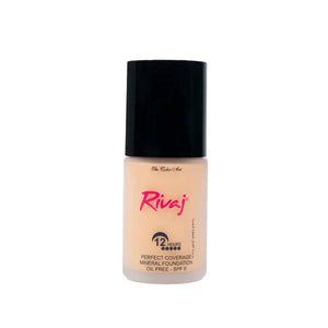 Rivaj Perfect Coverage Mineral Foundation Shade 7 – Breathable Matte Foundation for Medium Tan Complexions