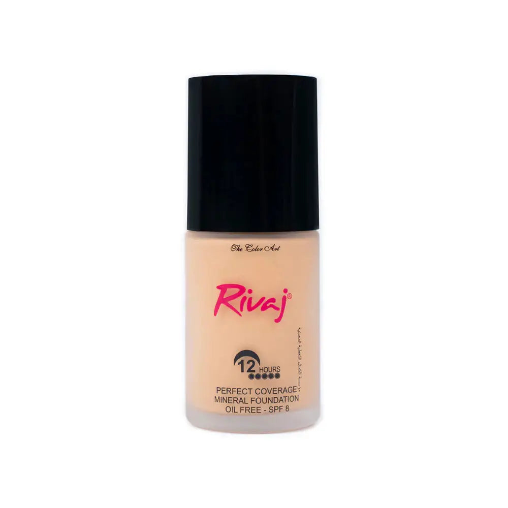 Rivaj Perfect Coverage Mineral Foundation Shade 8 – Deep Medium Tone Full Coverage Matte Foundation