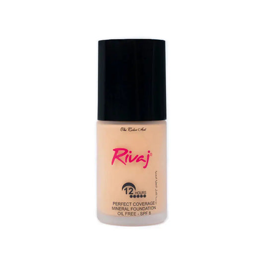 Rivaj Perfect Coverage Mineral Foundation Shade 8 – Deep Medium Tone Full Coverage Matte Foundation
