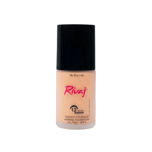 Rivaj Perfect Coverage Mineral Foundation Shade 9 – Deep Tan Tone Full Coverage Matte Foundation