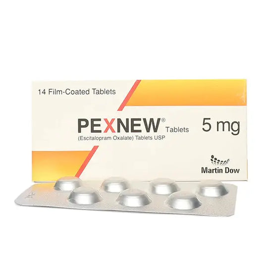 Pexnew Tablets 5mg – Escitalopram for Depression & Anxiety Disorders – Available in Pakistan