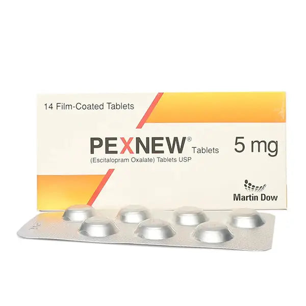 Pexnew Tablets 5mg – Escitalopram for Depression & Anxiety Disorders