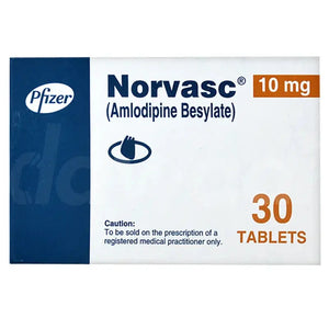 Norvasc Tablets 10mg – Amlodipine for Hypertension & Angina Relief
