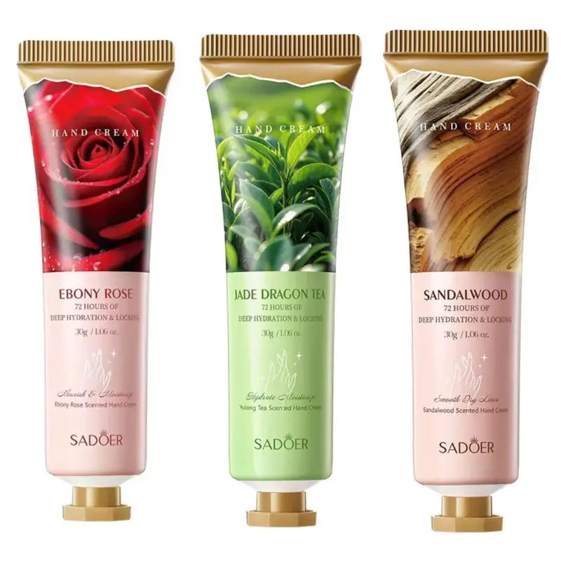 SADOER 72H Deep Moisturizing Hand Cream Trio – 3 Luxury Fragrances
