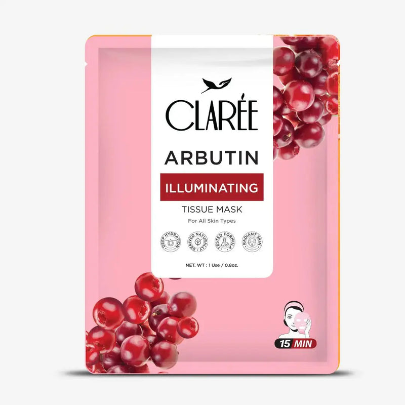 Herbion CLAREE Arbutin Illuminating Tissue Mask – Hydrating Sheet Mask