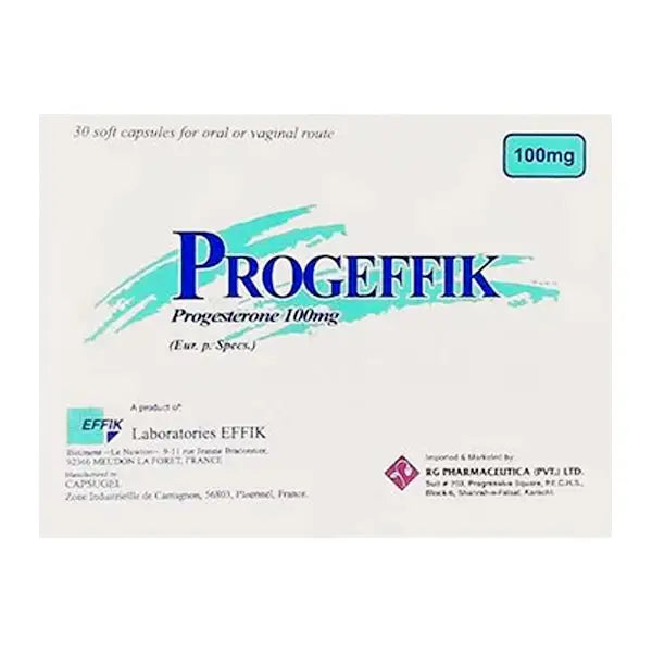 Progeffik 100mg – Natural Micronized Progesterone Capsules for Women