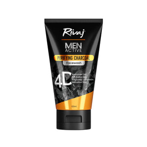Rivaj Men Active Purifying Charcoal Face Wash 100ml ��� Deep Cleansing & Detoxifying