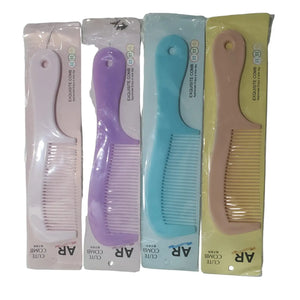 Household Medium Tooth Soft Plastic Comb for Ladies – Candy Colour