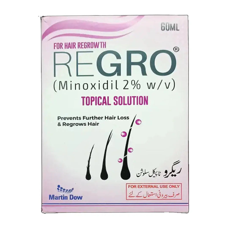 Regro 2% Minoxidil Topical Solution 60ml