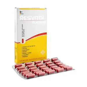 Resvitol Platinum Capsules – Resveratrol, CoQ10 & Antioxidant Supplement – Available in Pakistan