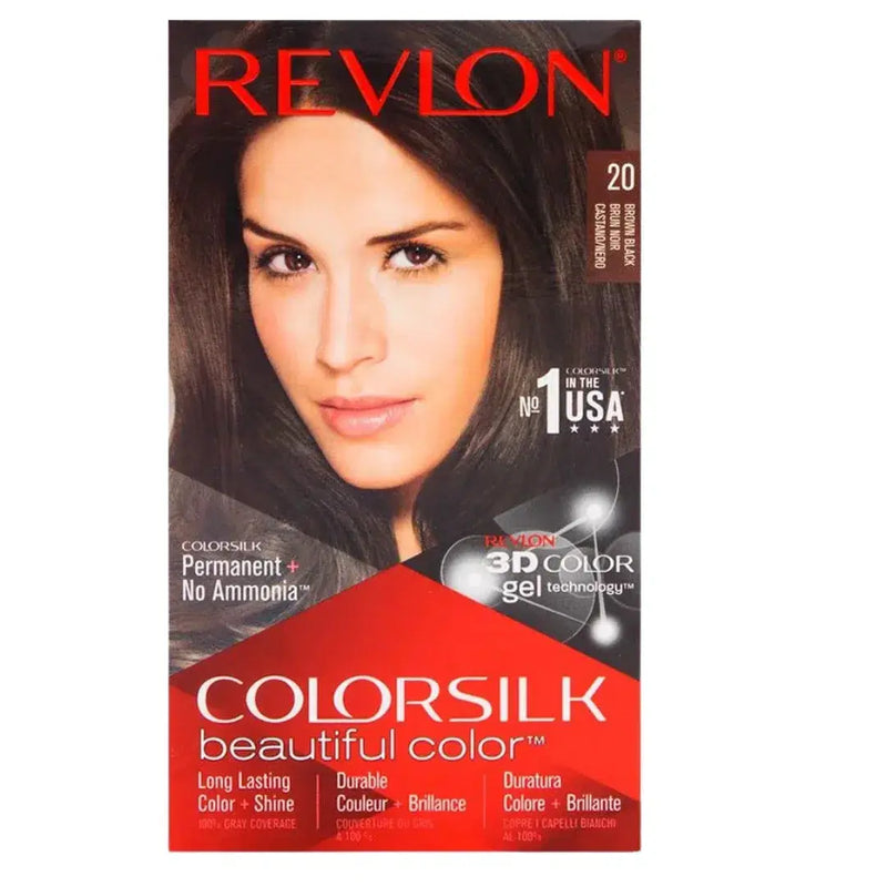 Revlon Colorsilk Hair Color 20 Brown Black - derma.pk