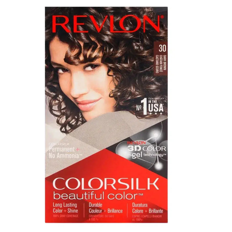 Revlon Colorsilk Hair Color 30 Dark Brown - derma.pk