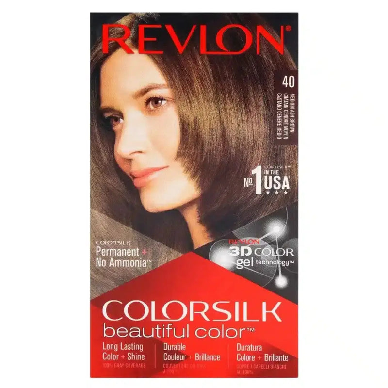 Revlon Colorsilk Hair Color 40 Medium Ash Brown - derma.pk