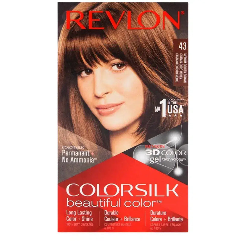 Revlon Colorsilk Hair Color 43 Medium Golden Brown - derma.pk