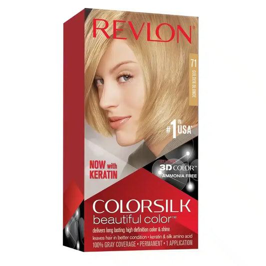 Revlon Colorsilk Beautiful Color, 71 Golden Blonde - derma.pk