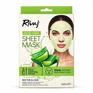 Rivaj Aloe Vera Sheet Mask 3x25ml