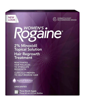 Rogaine Women's Rogaine 2% Minoxidil Solution three month supply (3 bottles, 60ml)