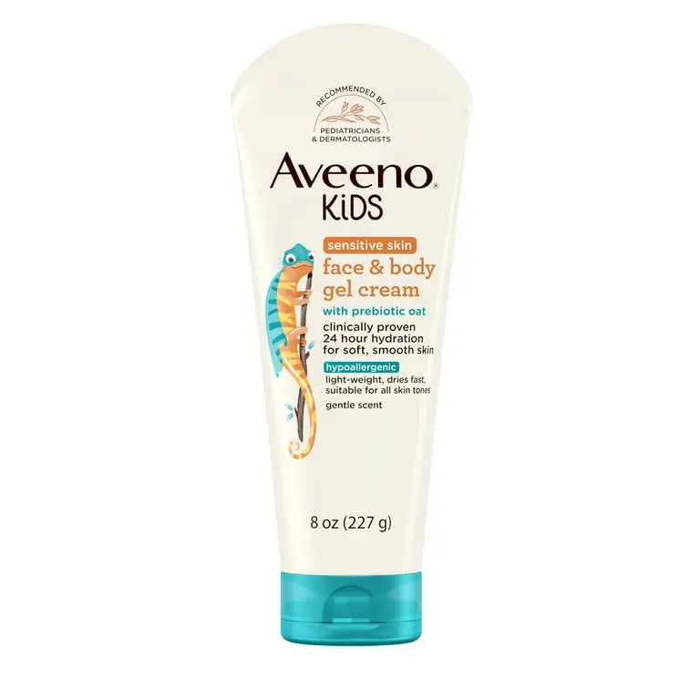 Aveeno Kids Face and Body Gel Cream Lotion for Sensitive Skin, 227g