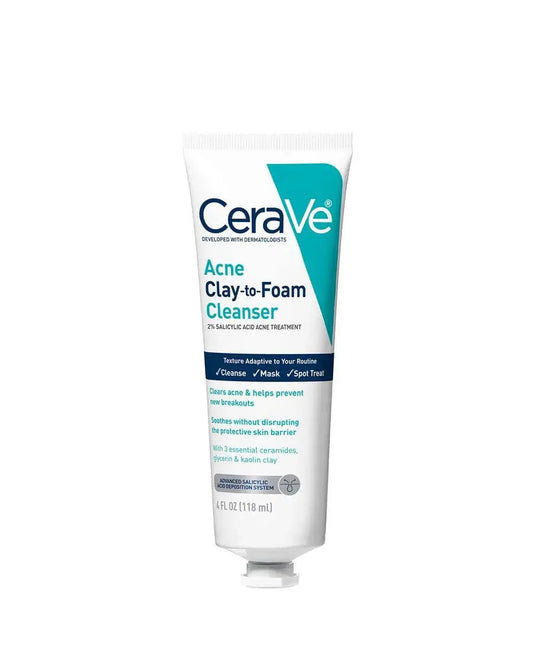 CeraVe Acne Clay To Foam Cleanser – front of packaging