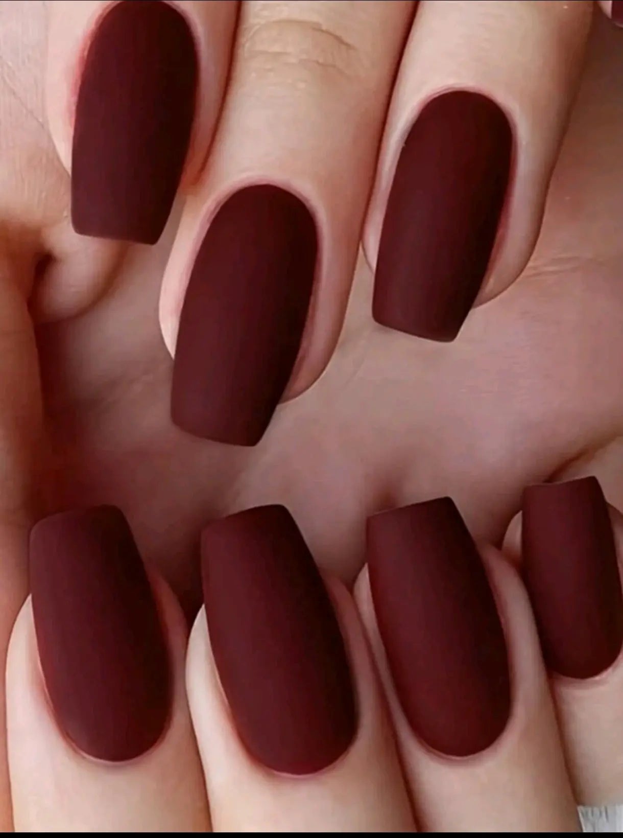 Derma.pk Shein Almond shape Burgundy Nails 24pcs – front of packaging