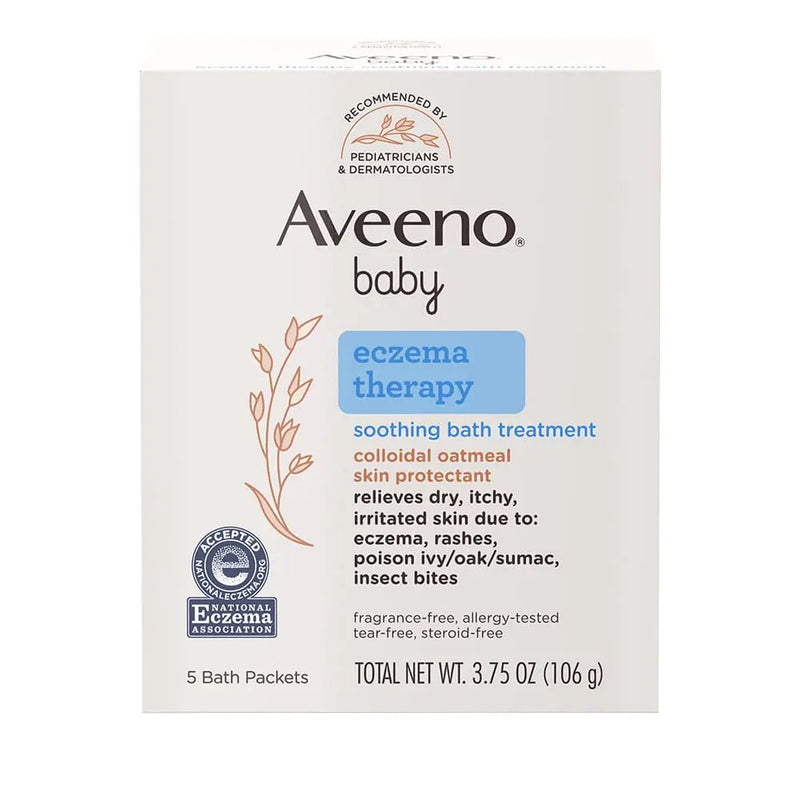 Aveeno baby eczema therapy soothing bath treatment 106g