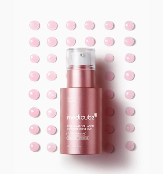 Medicube Pdrn Pink Collagen exosome shot ampoule 7500 30ml – front of packaging