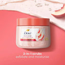 Dove White Peach & Crushed Rice Body Scrub 425g photo 2