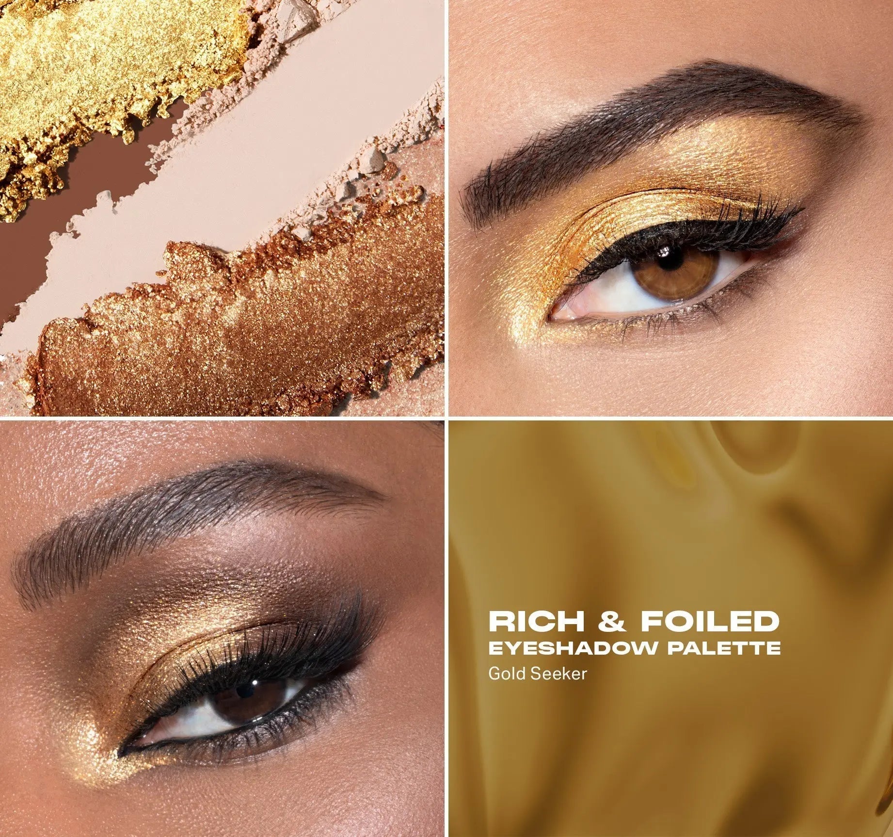 Morphe Rich & Foiled Artistry Eye Shadow Palette -Gold Seeker – additional product angle