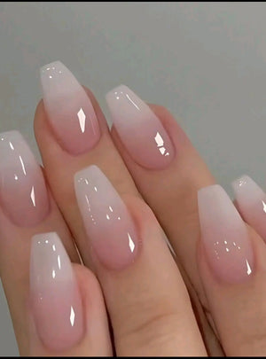 Shein Cute coffin shaped nails 24pcs false nails