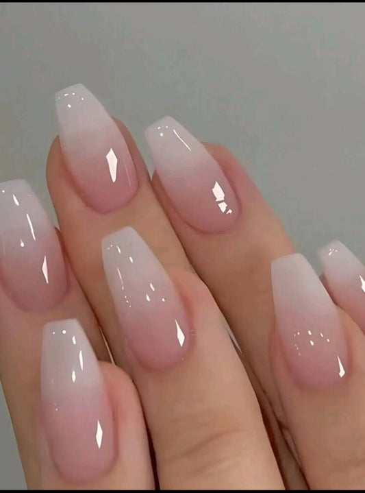 Shein Cute coffin shaped nails 24pcs false nails – front of packaging