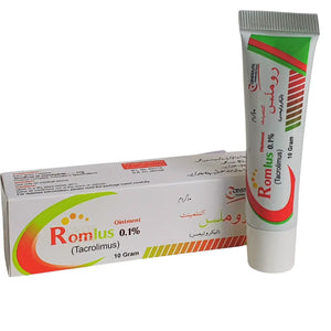 Romlus 0.1% Tacrolimus Ointment 10g — Eczema & Itchy Skin Relief