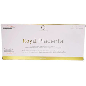 Royal Placenta Hair Fluid | Reduces Hair Loss & Improves Texture | 12 Vials | Made in Italy | derma.pk