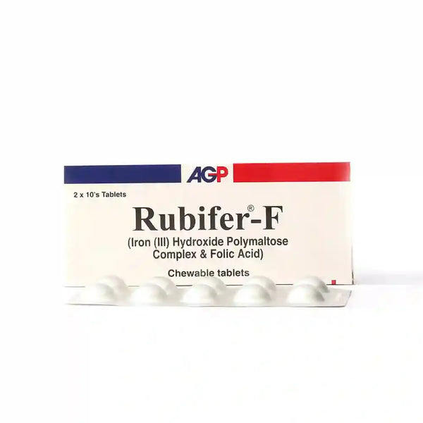 RUBIFER F Tablet 20’s – Iron Supplement for Anemia Relief & Treatment AGP