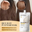 BIOAQUA Rice Raw Pulp Hair Mask - Repairing Treatment for Dry Damaged Hair - 400g photo 4