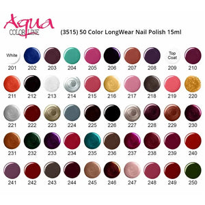 Aqua Color Line Long Wear Nail Polish 15ml - Shade 205