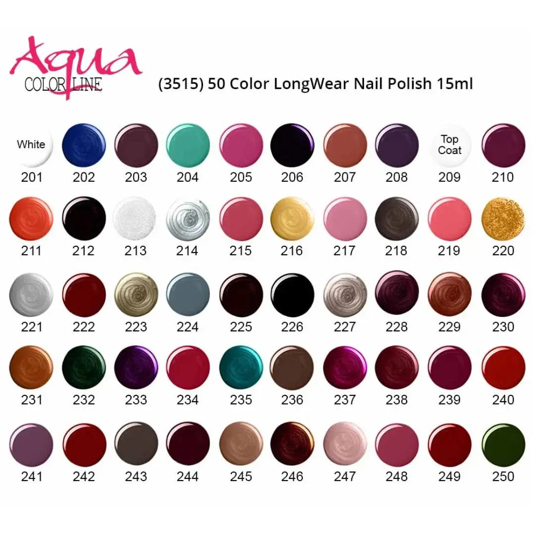 Aqua Color Line Long-Lasting Nail Polish - 15ml