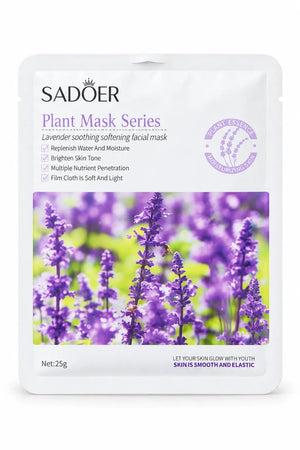 Sadoer Plant Mask Series Lavender Soothing Softening Facial Mask 25g