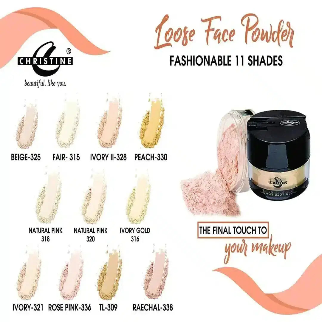 Christine Loose Face Powder Ivory Gold 316 | derma.pk
