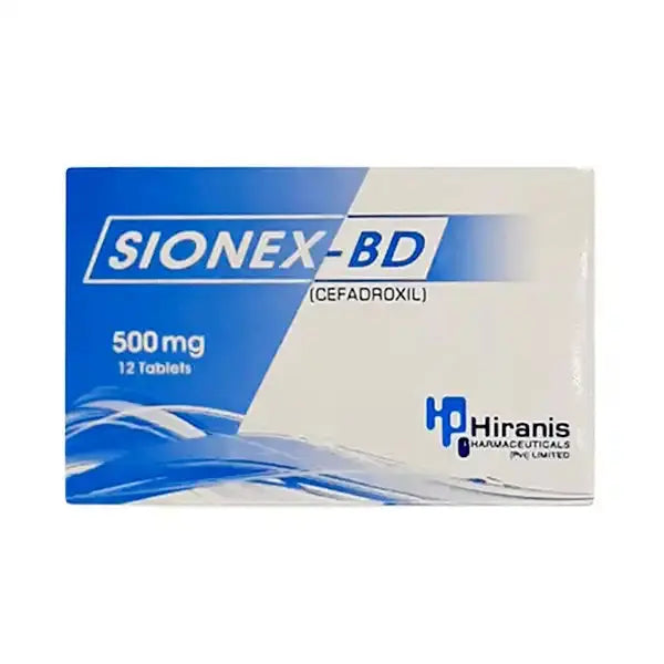 Sionex-Bd Tablets 500mg (Cefadroxil) - 12 Tablets | derma.pk Hiranis