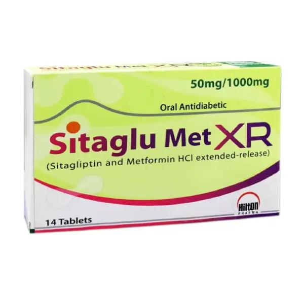Sitaglu Met XR 50/1000mg Tablet (Sitagliptin + Metformin XR) for Type-2 Diabetes