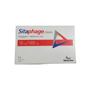 Sitaphage XR 50/1000mg Tablets (Sitagliptin + Metformin HCl) Extended Release