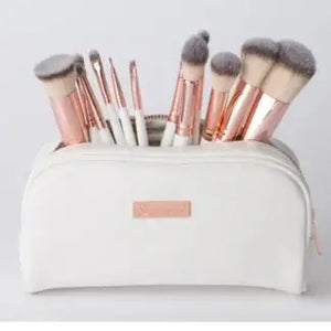 BH Cosmetics Rose Romance 12-piece face and eye makeup brush set with rose gold ferrules