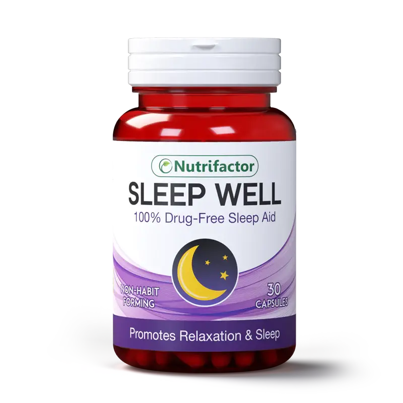 Nutrifactor Sleep Well capsules pack for deep sleep and calm mind