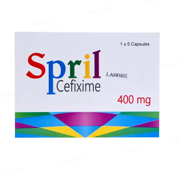 Spril 400 mg Capsules – Cefixime Antibiotic for Bacterial Infections