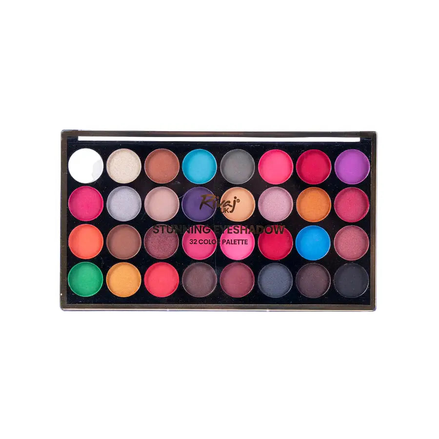 Rivaj Stunning 32 in 1 Eyeshadow Kit Shade 1 — 32 high-intensity matte and shimmer shades, derma.pk Pakistan